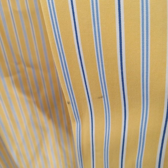 Polo Ralph Lauren‎ Shirt Mens Large Yellow Blue Multitrack Stripes Button Down - Picture 3 of 9